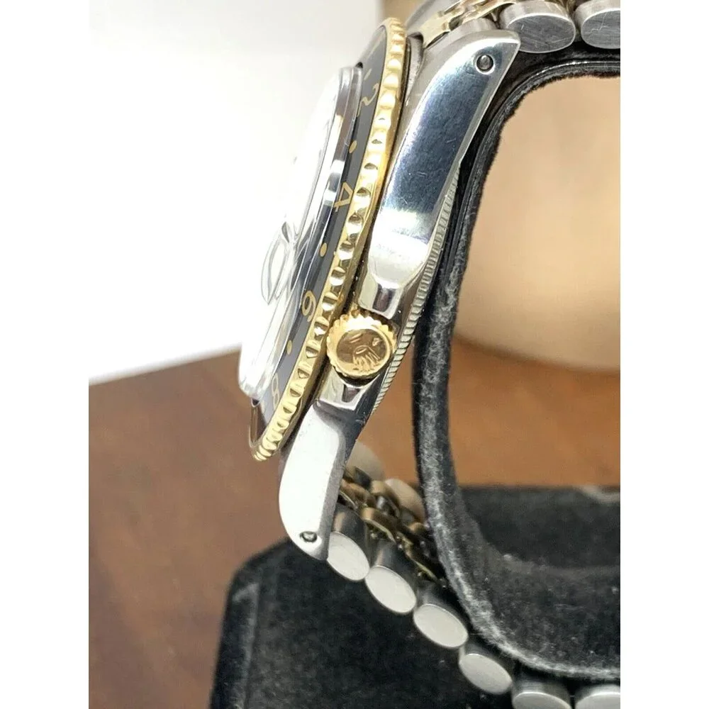 Rolex Men's Watch 1675 GMT Master Automatic Vintage 1979 Black Dial Two Tone